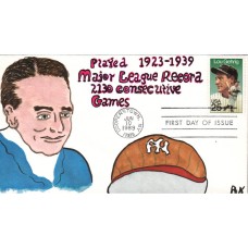 #2417 Lou Gehrig Keene FDC