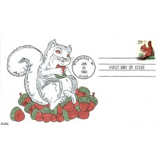 #2489 Red Squirrel Kribbs FDC