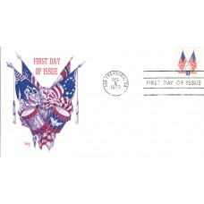 #1509 Crossed Flags Marg FDC