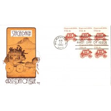 #1898A Stagecoach 1890s Marg FDC