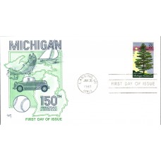 #2246 Michigan Statehood Marg FDC