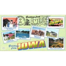 #3575 Greetings From Iowa M & D FDC