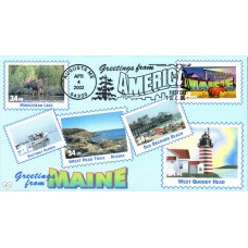 #3579 Greetings From Maine M & D FDC