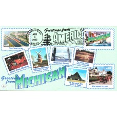 #3582 Greetings From Michigan M & D FDC