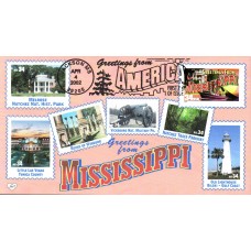 #3584 Greetings From Mississippi M & D FDC