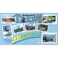 #3597 Greetings From Oregon M & D FDC