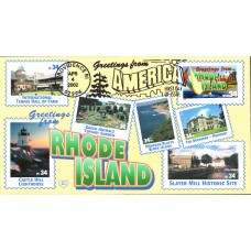 #3599 Greetings From Rhode Island M & D FDC
