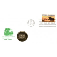 #1504 Angus Cattle Medallion FDC