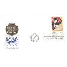 #1531 Universal Postal Union Medallion FDC