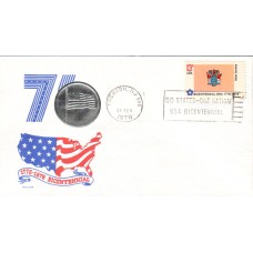 #1635 New Jersey State Flag Medallion FDC