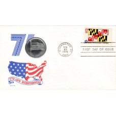 #1639 Maryland State Flag Medallion FDC