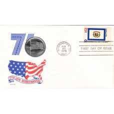 #1667 West Virginia State Flag Medallion FDC