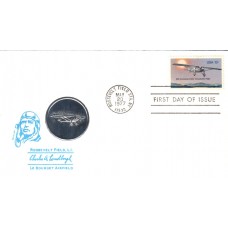 #1710 Lindbergh's Flight Medallion FDC