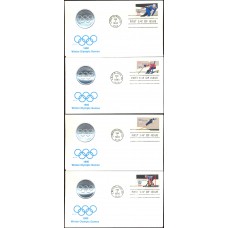 #1795-98 Winter Olympics Medallion FDC Set