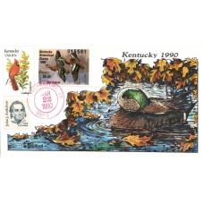 #KY6 Kentucky 1990 Duck Milford FDC