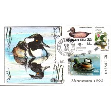 #MN14 Minnesota 1990 Duck Milford FDC