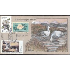 #MS15 Mississippi 1990 Duck Milford FDC