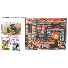 #ND9 North Dakota 1990 Duck Milford FDC