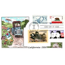 #CA21 California 1991 Duck Milford FDC