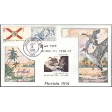 #FL13 Florida 1991 Duck Milford FDC