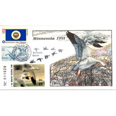 #MN15 Minnesota 1991 Duck Milford FDC