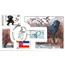 #MS16 Mississippi 1991 Duck Milford FDC