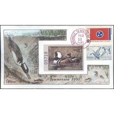 #TN13 Tennessee 1991 Duck Milford FDC