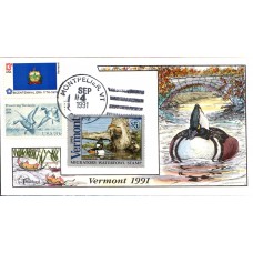 #VT6 Vermont 1991 Duck Milford FDC