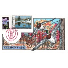#VT8 Vermont 1993 Duck Milford FDC