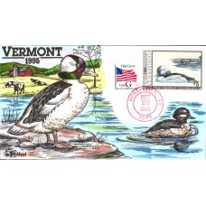 #VT10 Vermont 1995 Duck Milford FDC