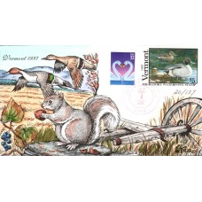 #VT12 Vermont 1997 Duck Milford FDC