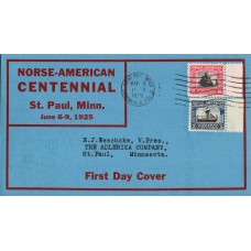 #620-21 Norse-American Centennial Weschcke FDC