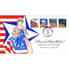 #4240-43 US Flags Montgomery FDC