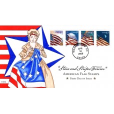 #4240-43 US Flags Artist Proof Montgomery FDC