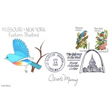 #1977//84 Missouri - New York Birds - Flowers Murry FDC