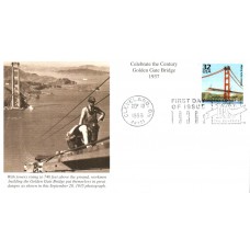 #3185l Golden Gate Bridge Mystic FDC