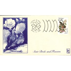 #1974 Michigan Birds - Flowers Namake FDC
