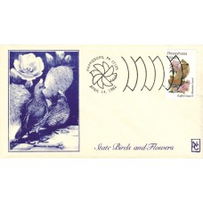 #1990 Pennsylvania Birds - Flowers Namake FDC