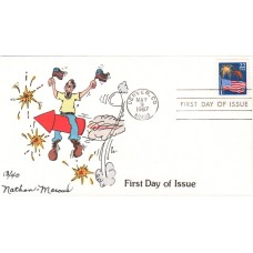 #2276 Flag and Fireworks Nathan-Marcus FDC