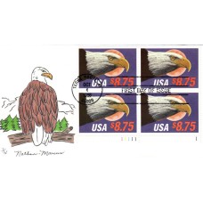 #2394 Eagle and Moon Plate Nathan-Marcus FDC