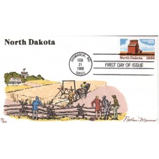 #2403 North Dakota Statehood Nathan-Marcus FDC