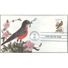 #1959 Connecticut Birds - Flowers NITA FDC