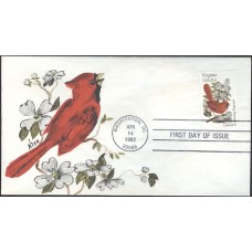 #1998 Virginia Birds - Flowers NITA FDC