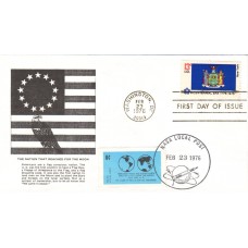 #1643 New York State Flag NLP FDC