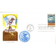 #1339 Illinois Statehood Overseas Mailer FDC