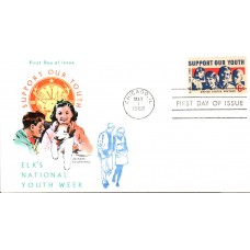 #1342 Elks - Support Our Youth Overseas Mailer FDC