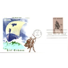 #1359 Leif Erikson Overseas Mailer FDC 