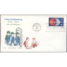 #1558 Collective Bargaining Overseas Mailer FDC