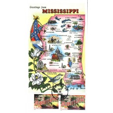 #3719 Greetings From Mississippi Combo Panda FDC