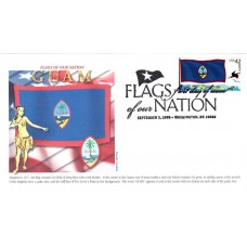 #4286 FOON: Guam Flag Panda FDC